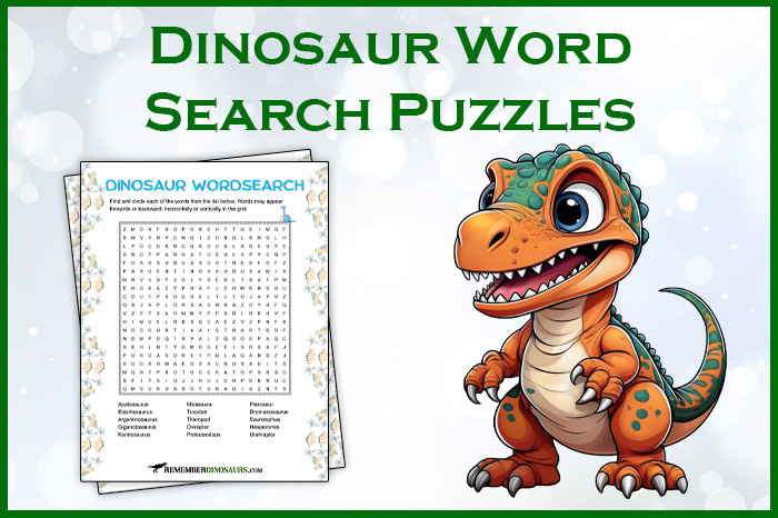 dinosaur word searches